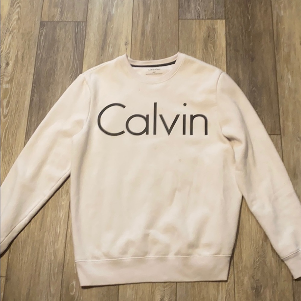 Calvin Klein all white sweatshirt